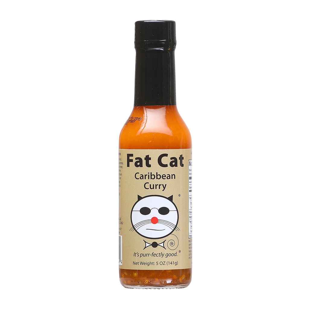 Fat Cat Caribbean Curry Scotch Bonnet Pepper Hot Sauce