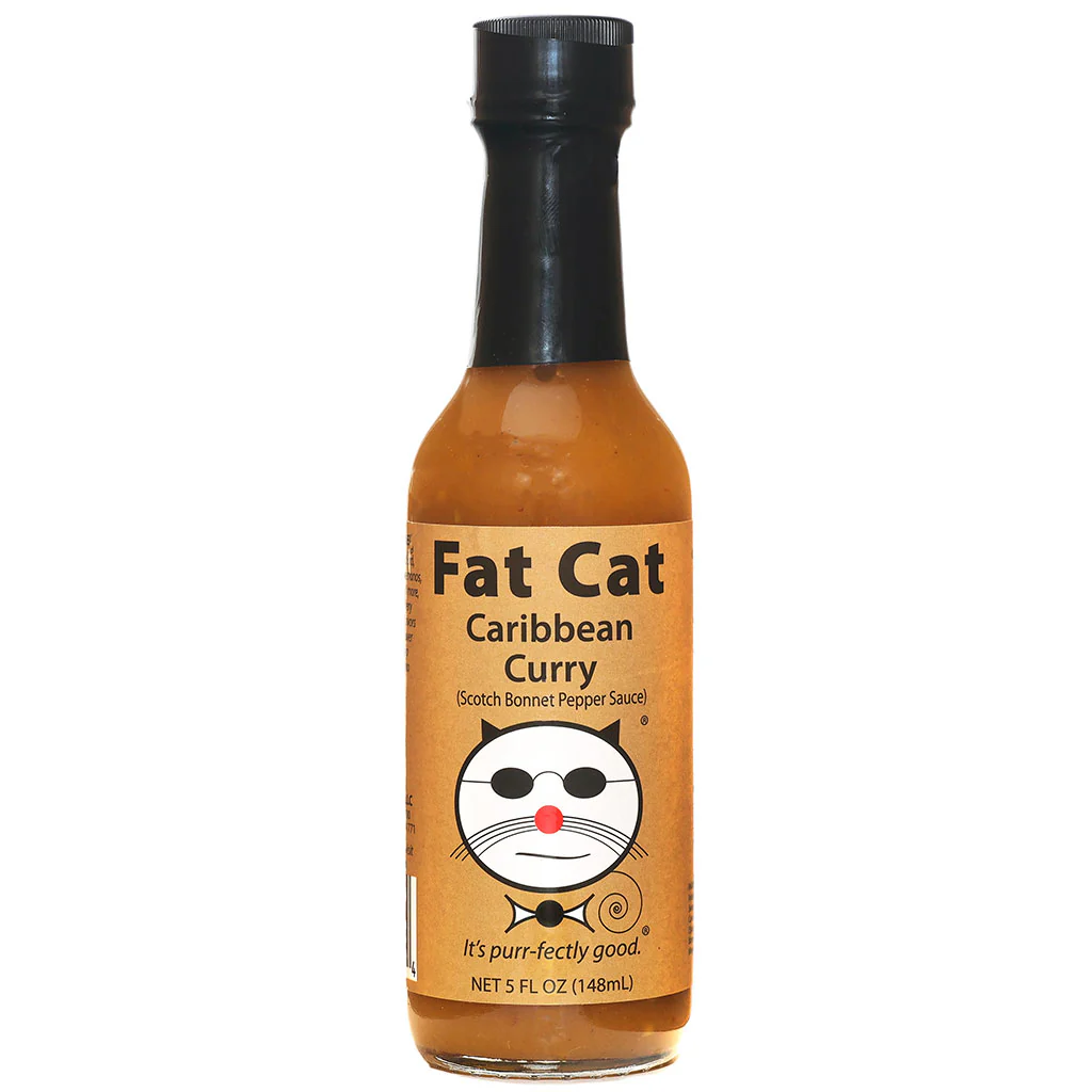 Fat Cat Caribbean Curry Scotch Bonnet Pepper Hot Sauce
