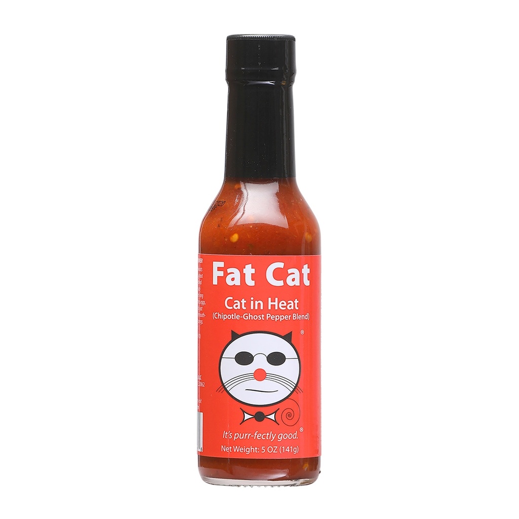 Fat Cat "Cat in Heat" Chipotle-Ghost Pepper Blend Hot Sauce