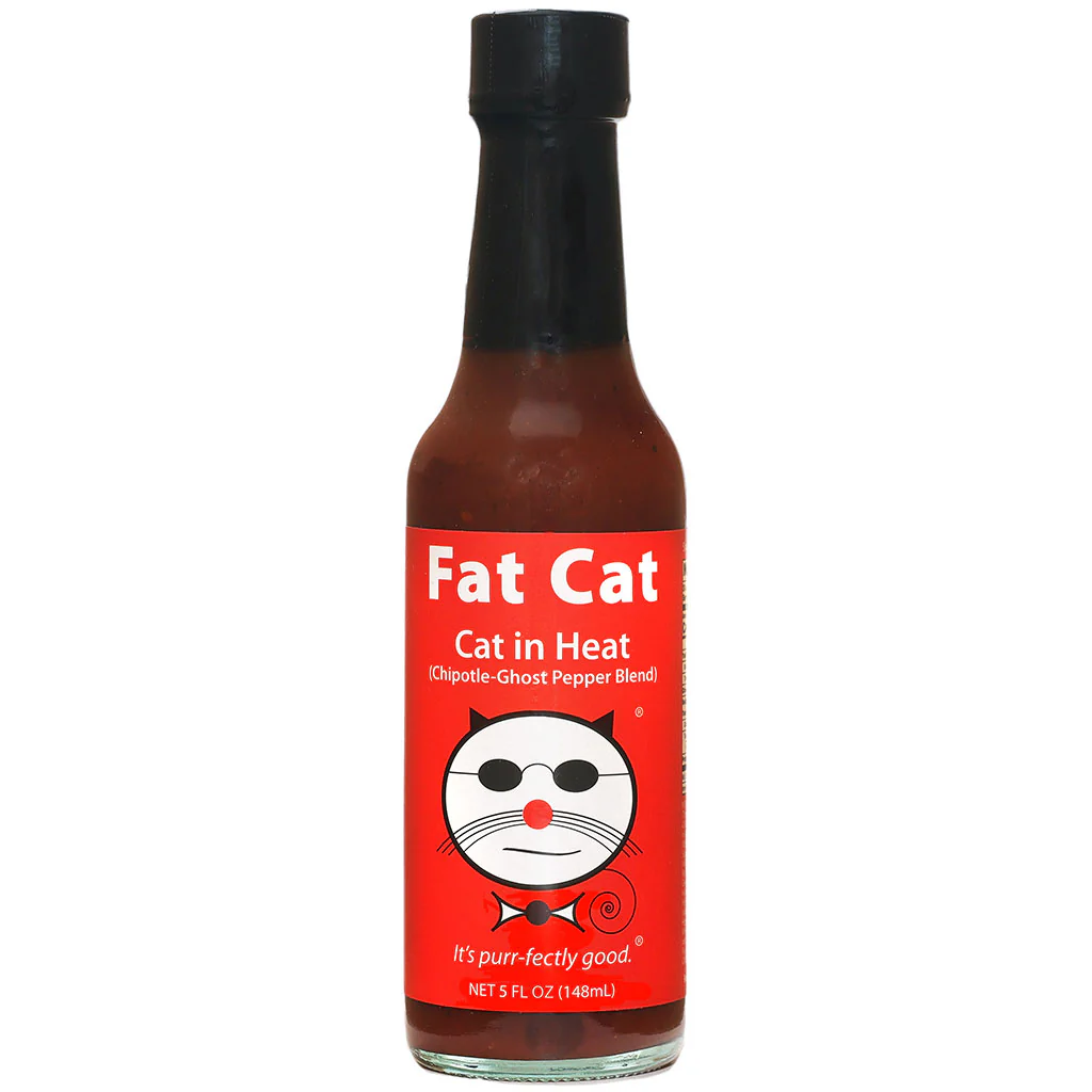 Fat Cat "Cat in Heat" Chipotle-Ghost Pepper Blend Hot Sauce