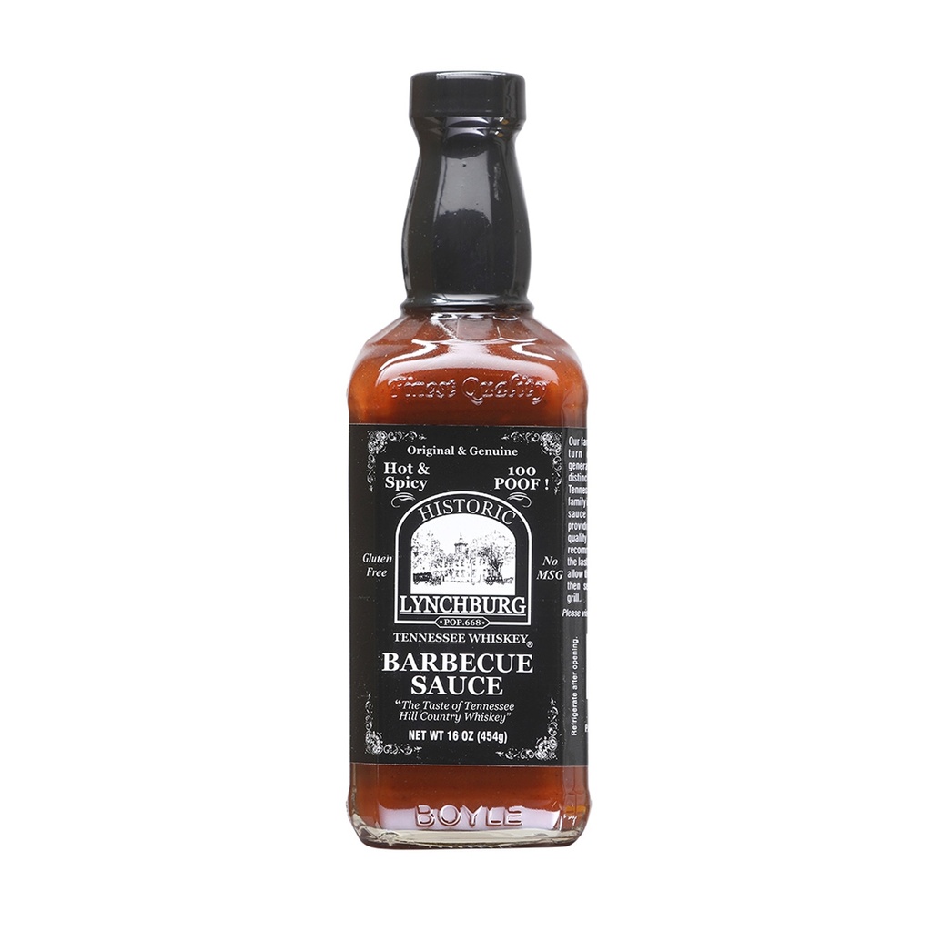 Historic Lynchburg Tennessee Whiskey Hot & Spicy Barbecue Sauce 100 'Poof'