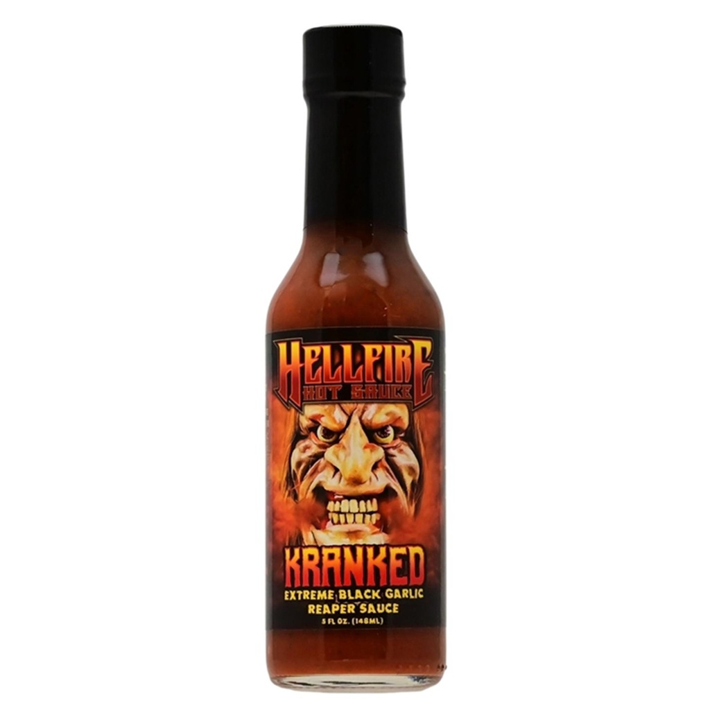 DISCONTINUED: Hellfire Hot Sauce Inc. "Kranked" Extreme Black Garlic Reaper Sauce