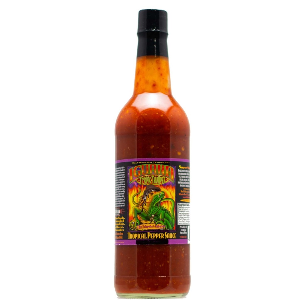 Iguana Tropic Thunder Red Jalapeno and Habanero Tropical Pepper Sauce 25.7 oz