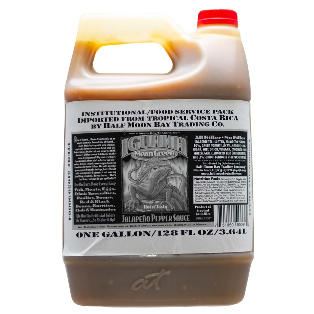 Iguana Mean Green Jalapeno Hot Sauce Gallon