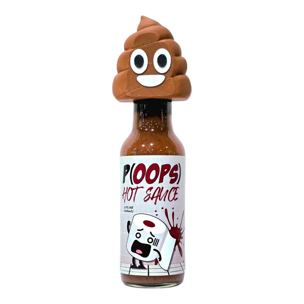 P(OOPS) Hot Sauce with 3D Poop Emoji