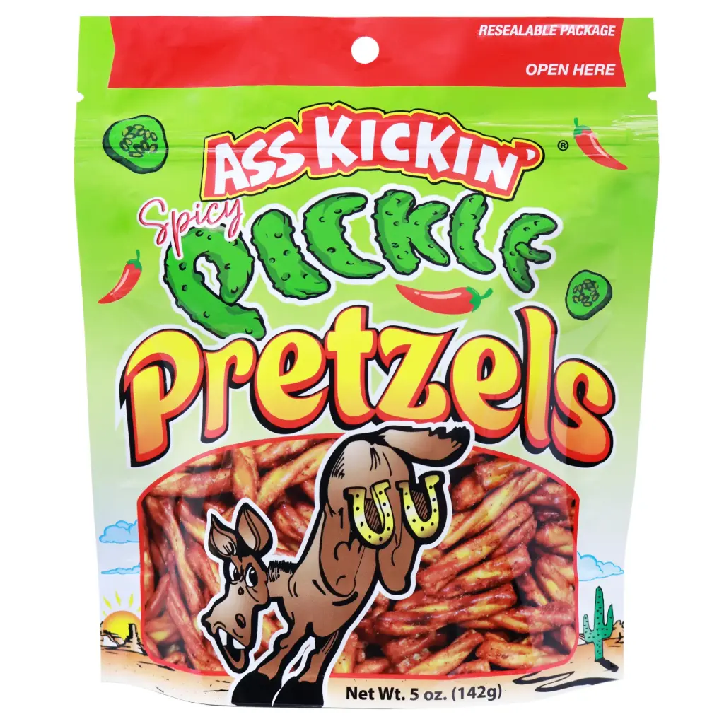 DISCONTINUED: Ass Kickin' Spicy Pickle Pretzels